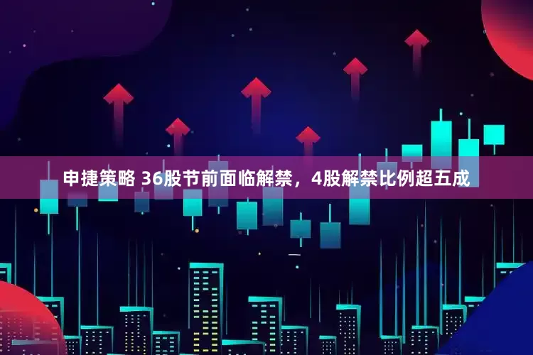 申捷策略 36股节前面临解禁，4股解禁比例超五成