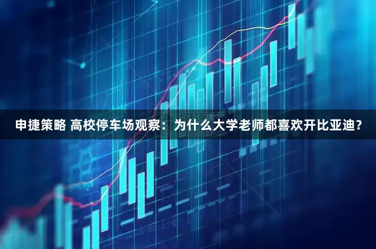 申捷策略 高校停车场观察：为什么大学老师都喜欢开比亚迪？